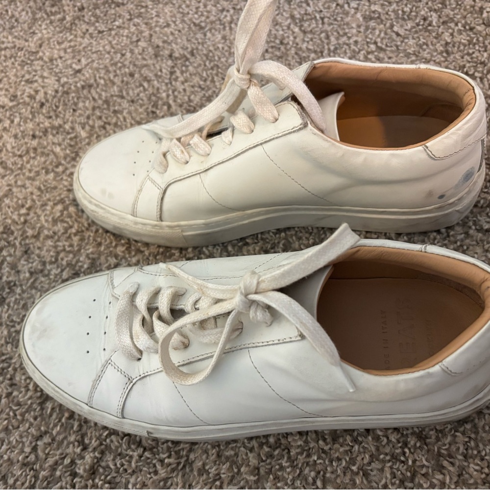 Greats White Leather Sneakers